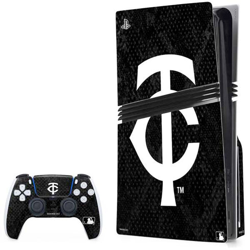 MLB Minnesota Twins Dark Wash PS5 Pro Disk Bundle  Skin